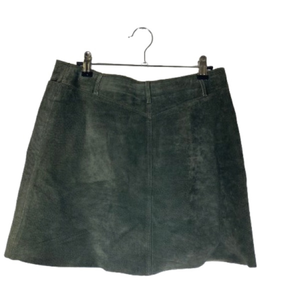 Hugo Buscati Olive A-Line Skirt 100%leather